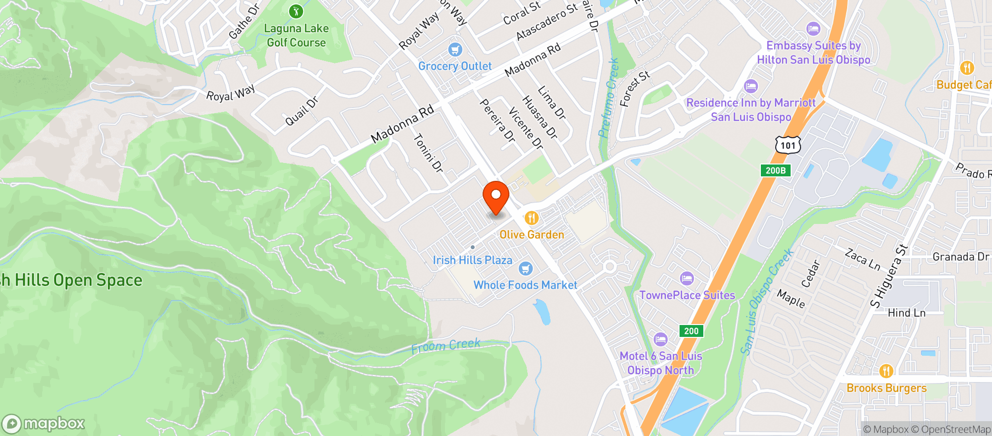 Map showing BevMo