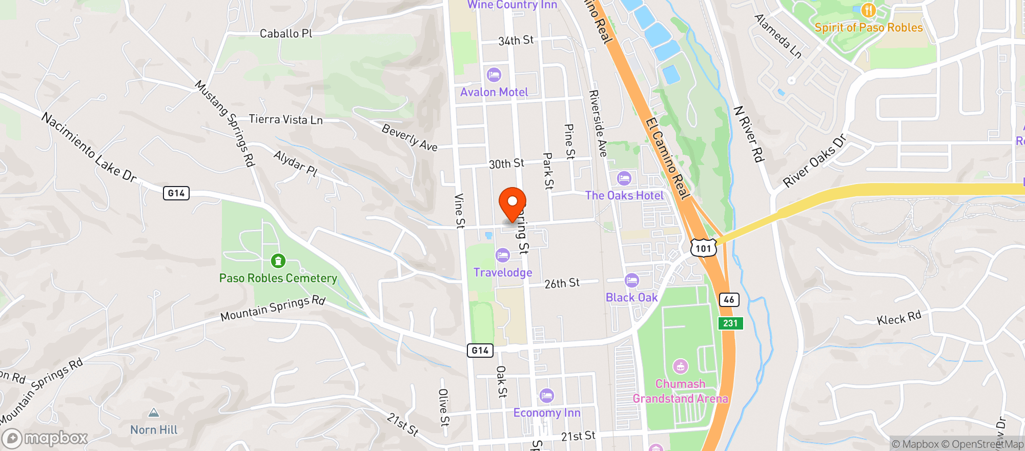 Map showing Moose Lodge