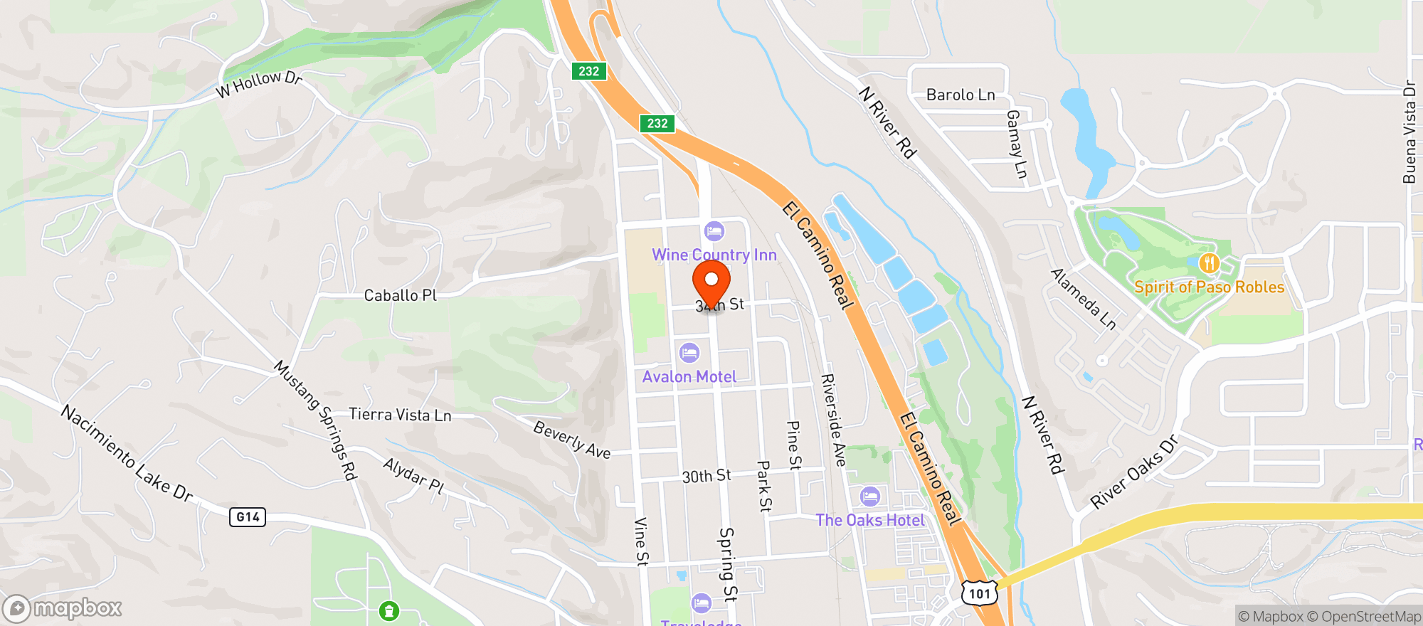 Map showing J & J Liquor