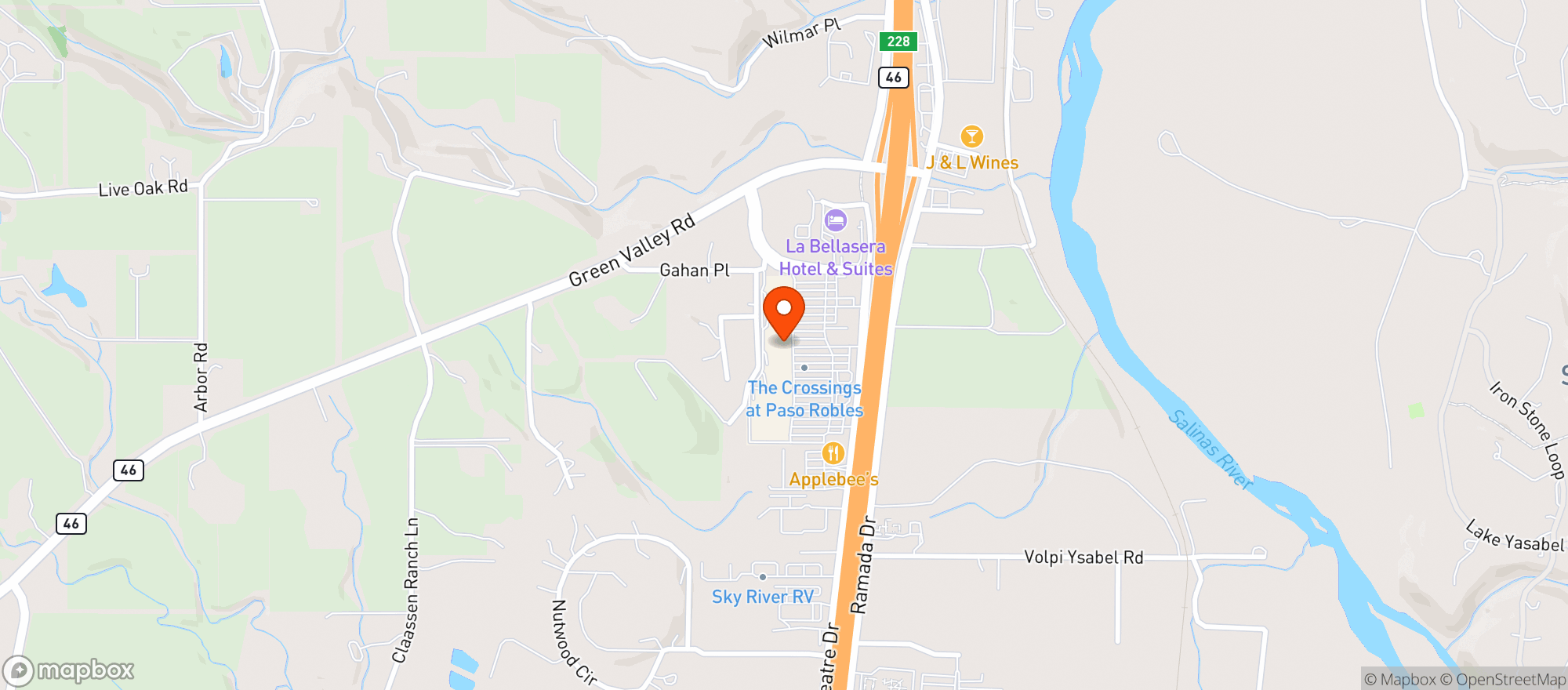 Map showing BevMo