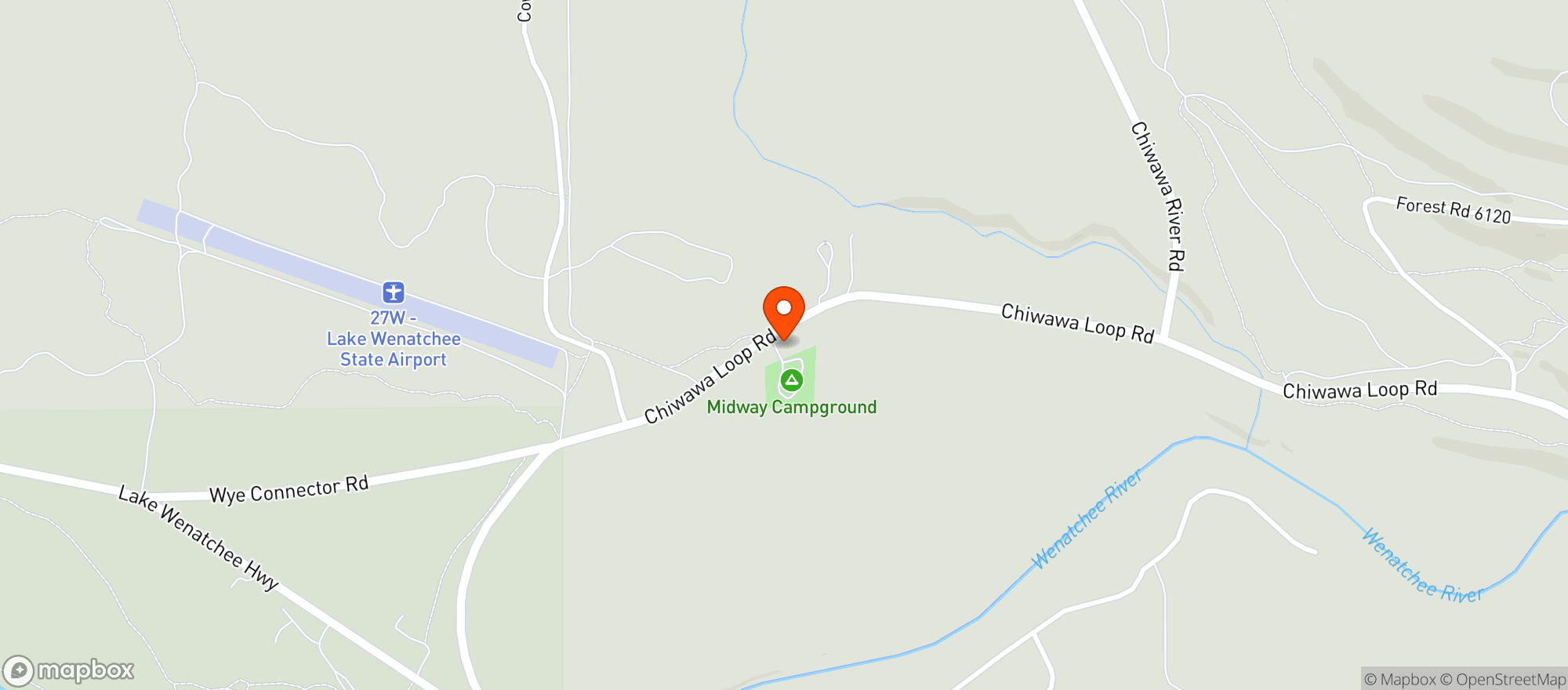 Map showing Midway Village
