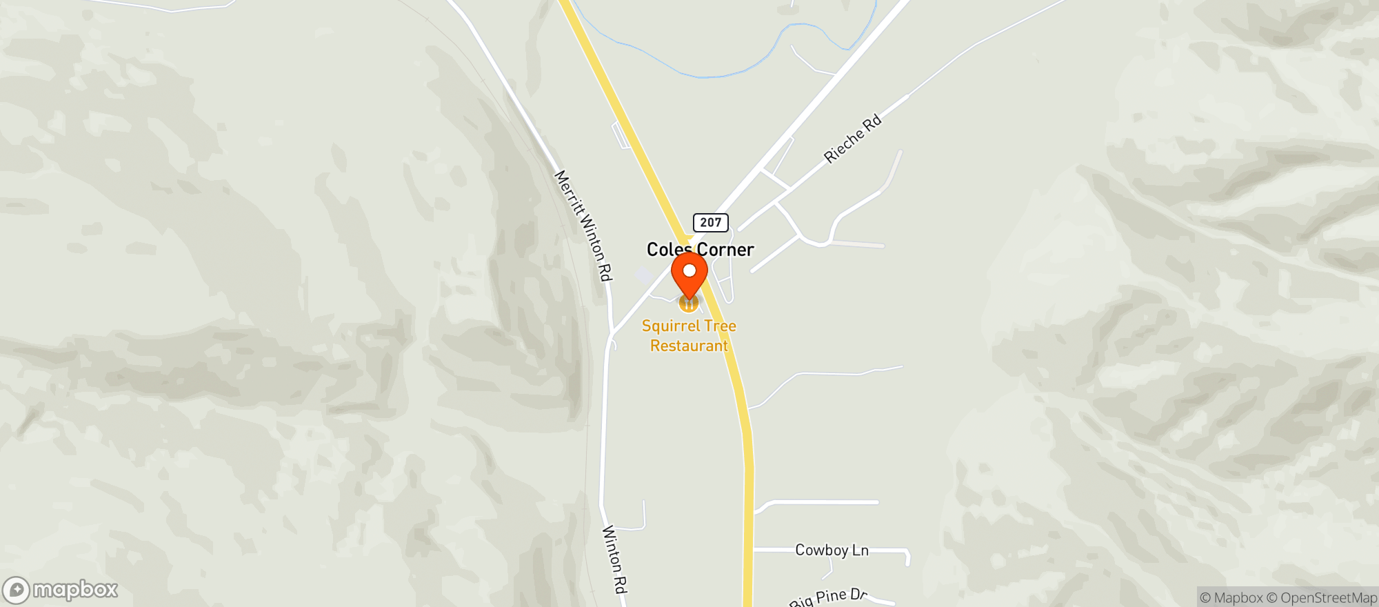 Map showing Squirrel Tree