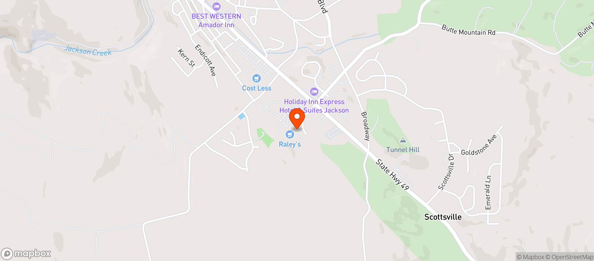 Map showing Raleys (Jackson) - 002500426