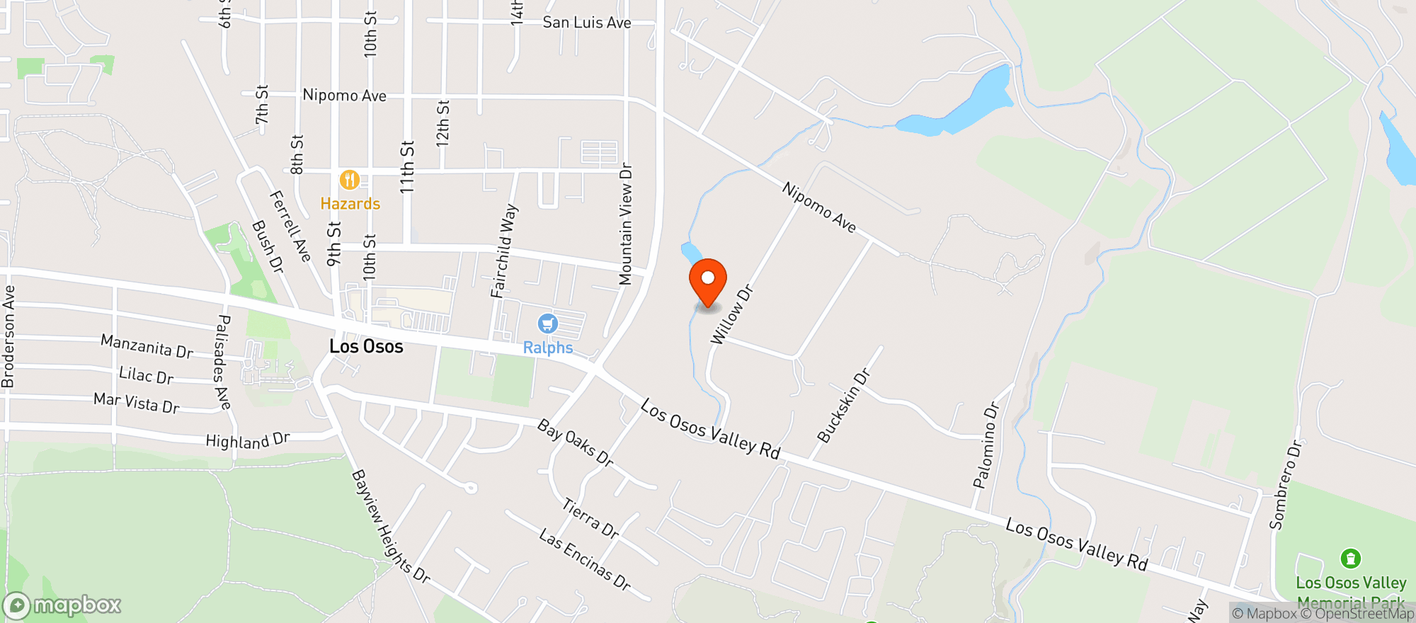 Map showing Ralphs