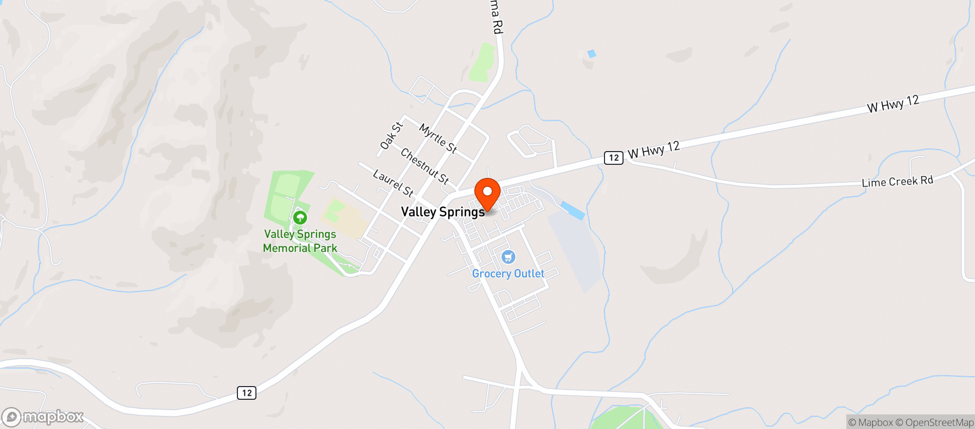 Map showing Mar-Val Valley Springs