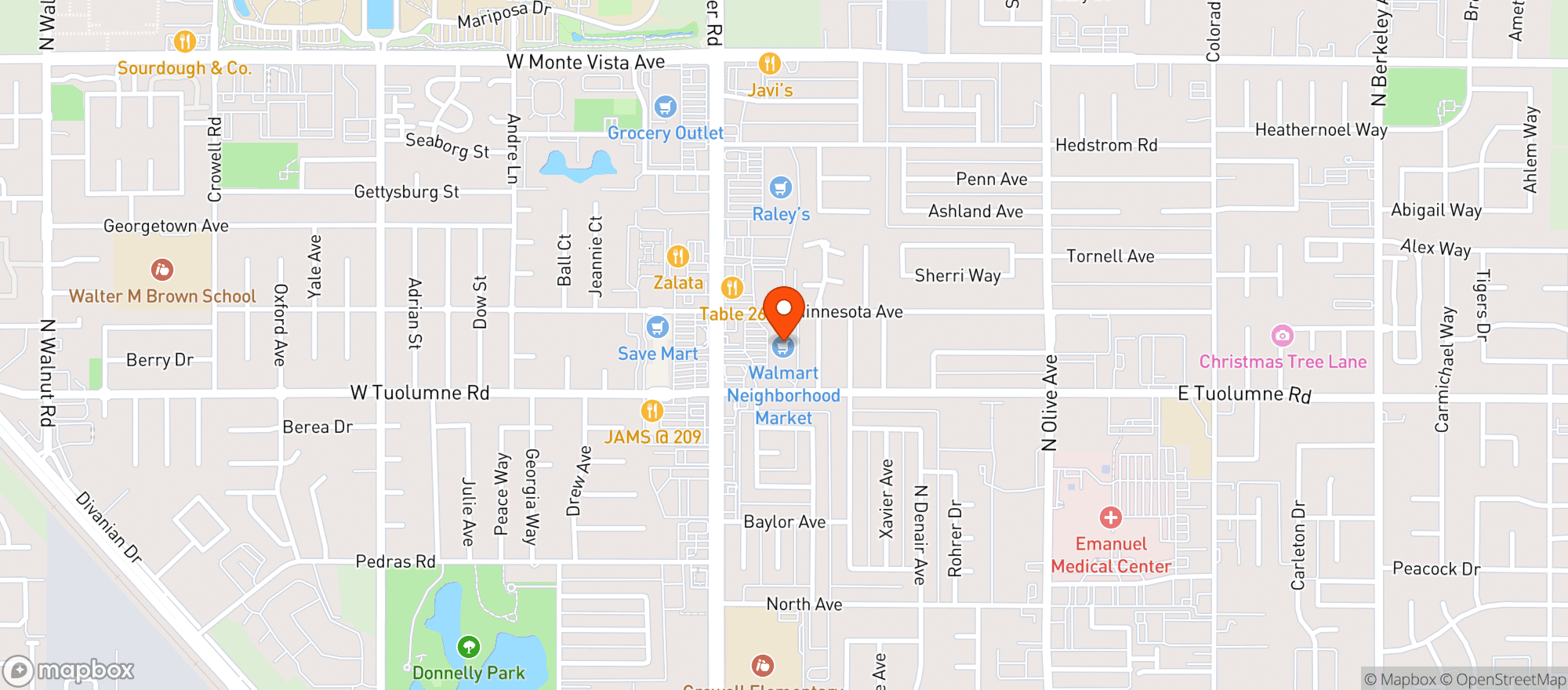 Map showing Neighborhood Market