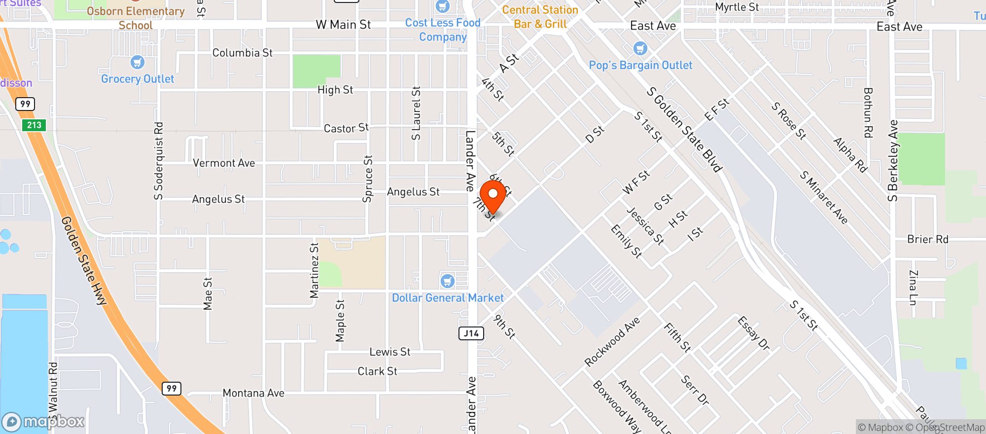 Map showing La Perla Tapatia Restaurant