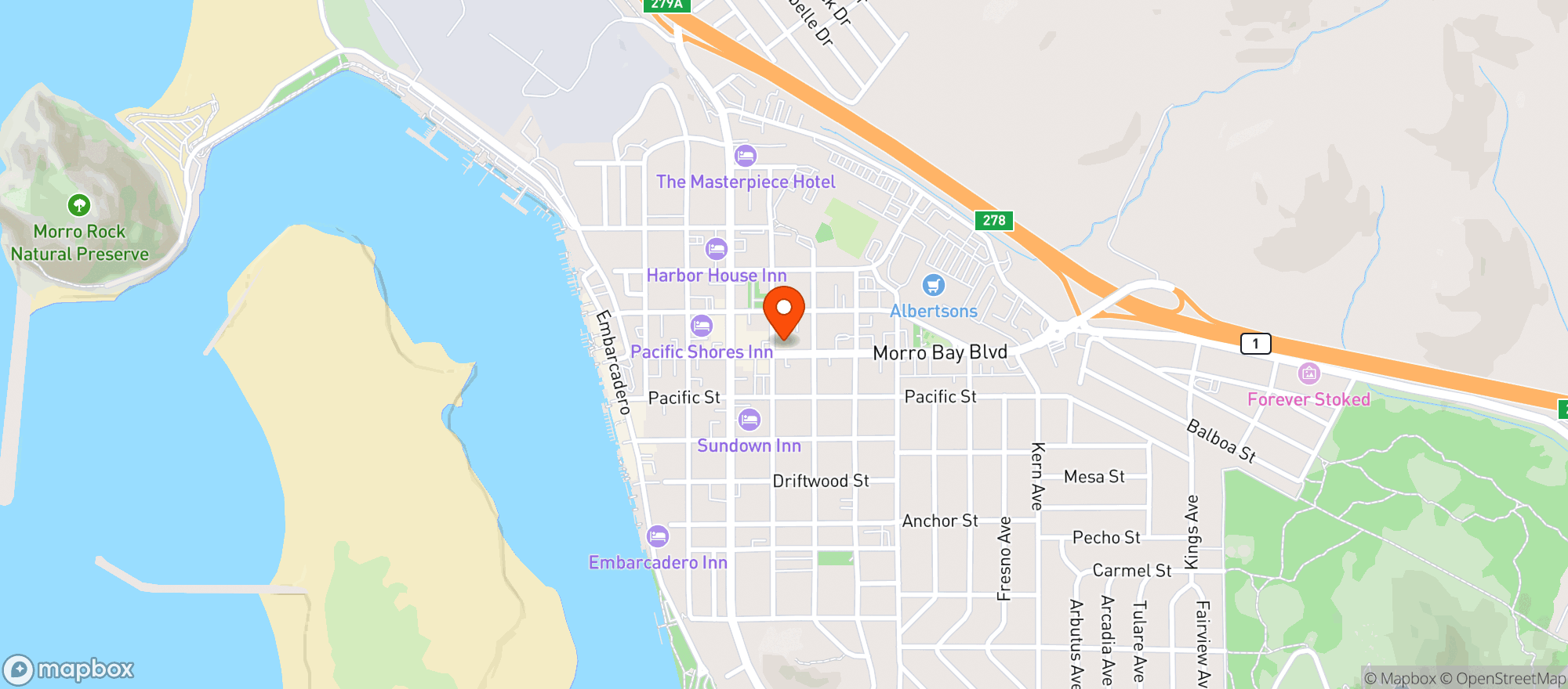 Map showing Sunshine Store