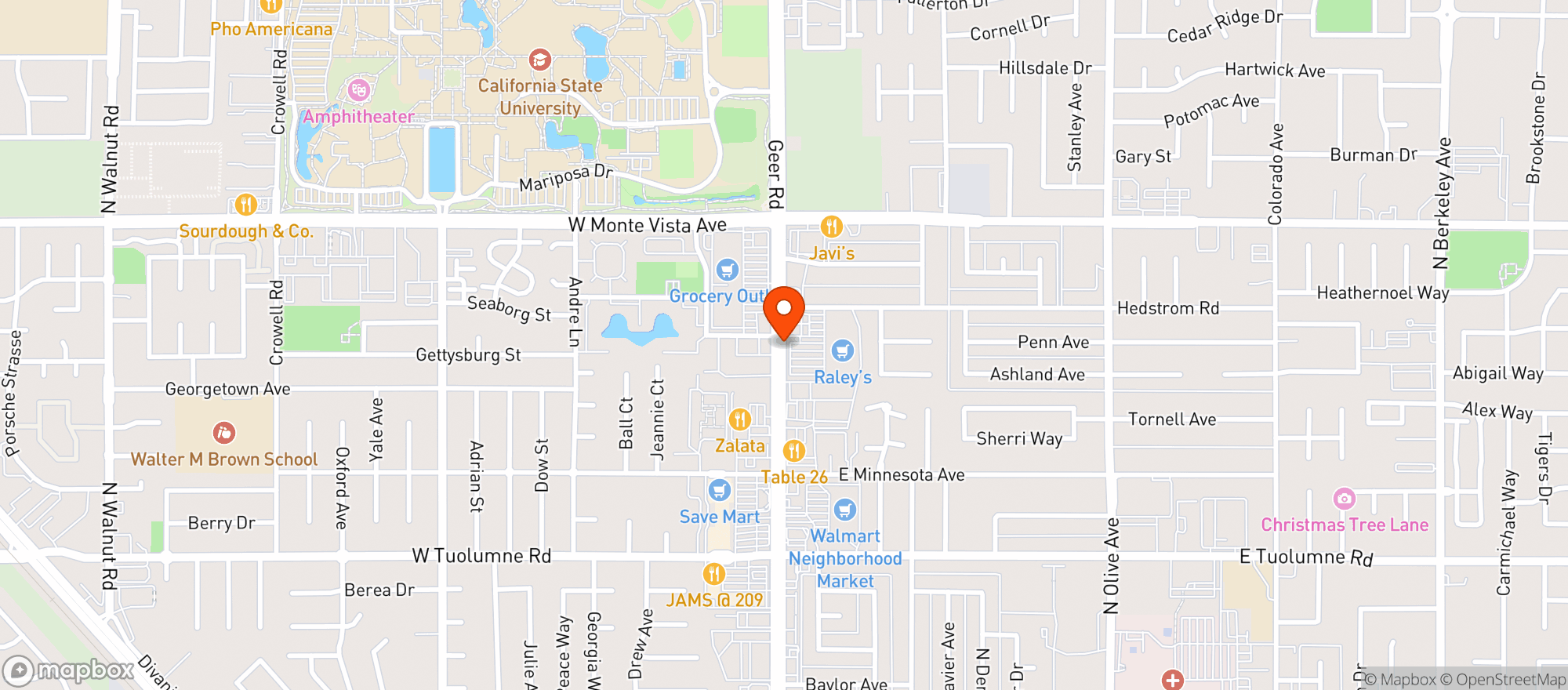 Map showing Raleys