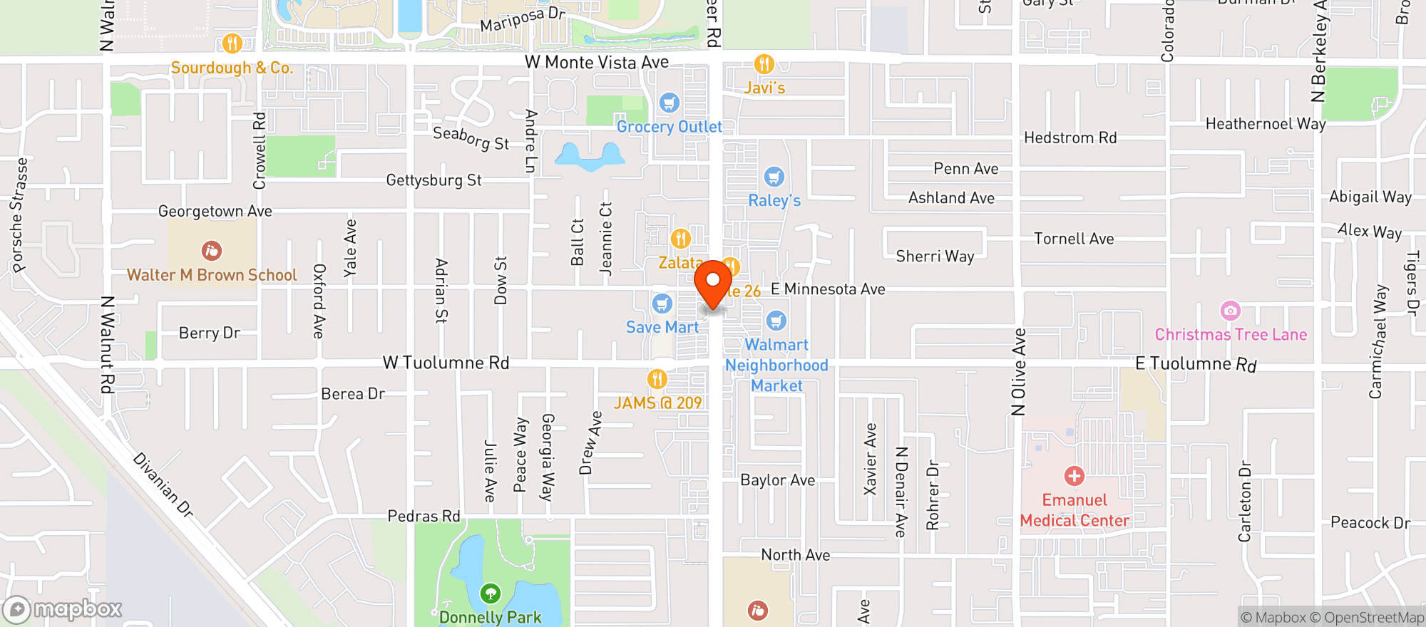 Map showing Save Mart