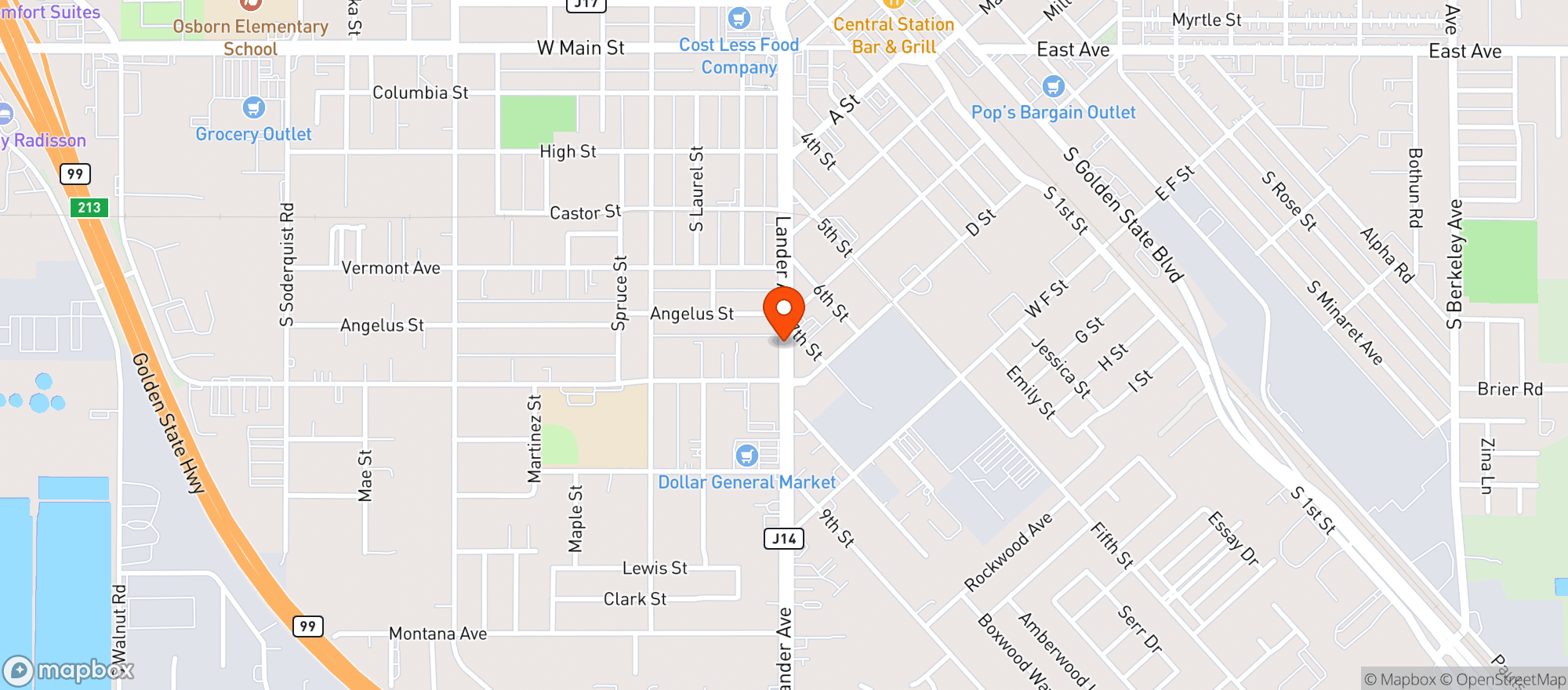 Map showing Ds Liquors