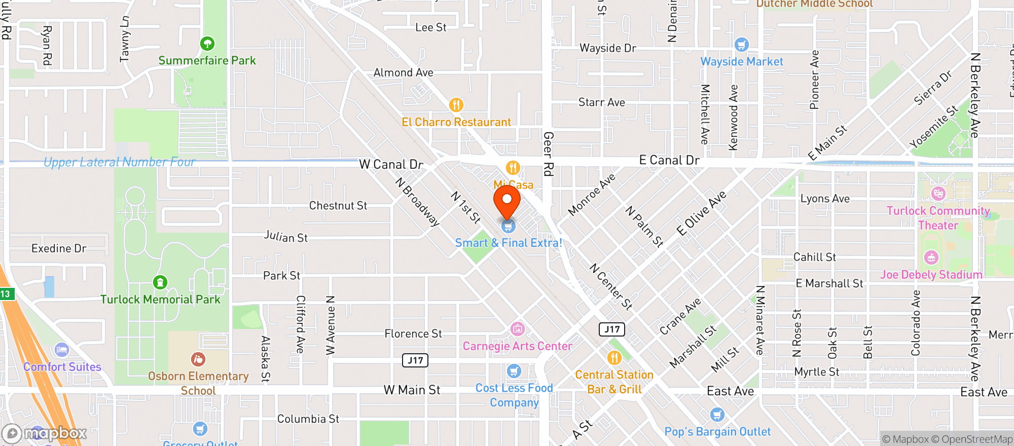 Map showing Smart & Final Extra