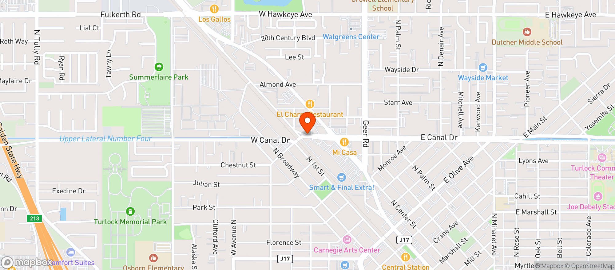 Map showing Fast Stop Grocery & Liquors