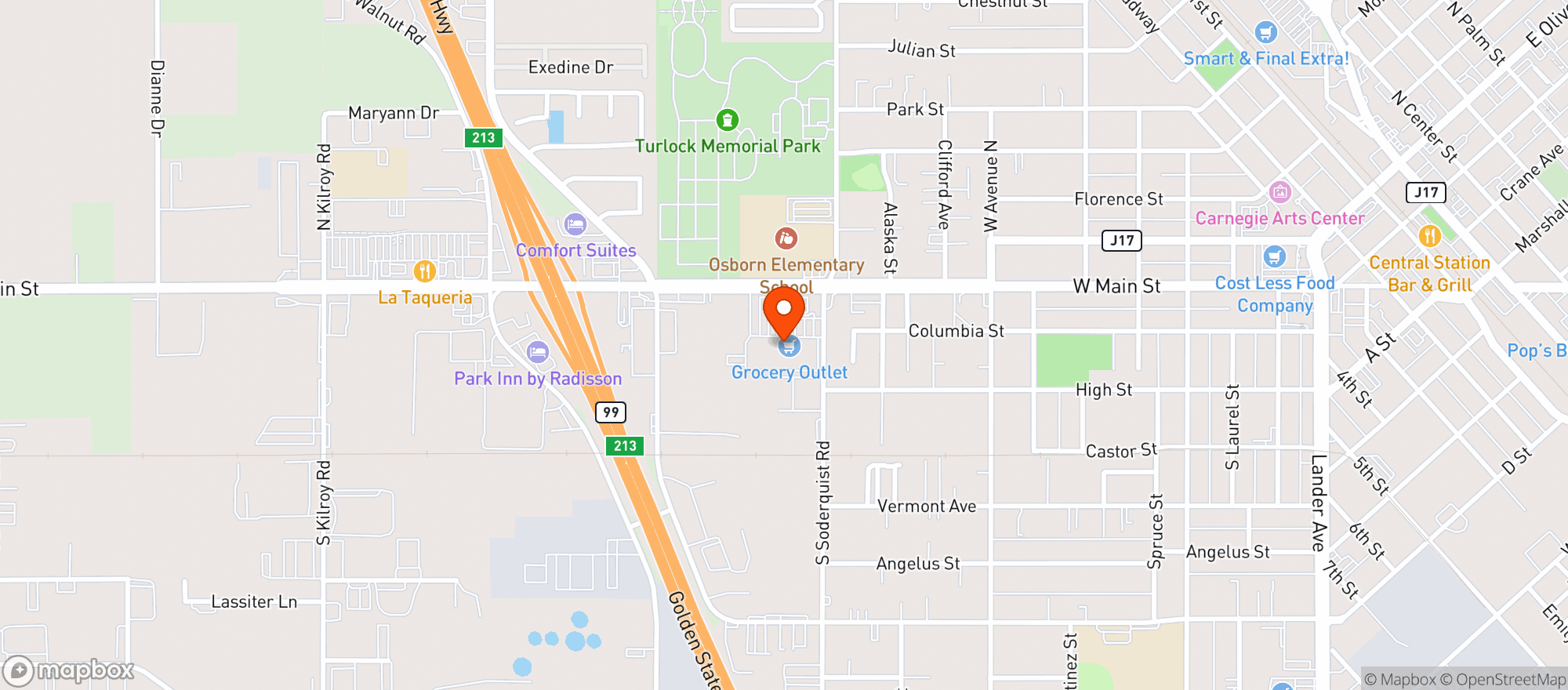 Map showing Grocery Outlet #262