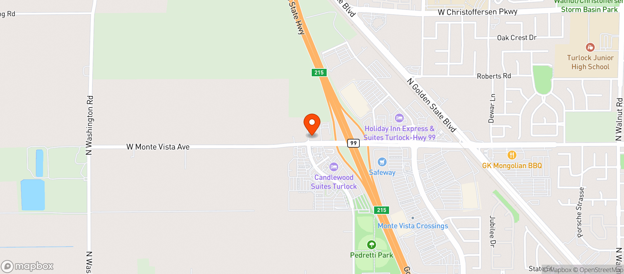 Map showing NHC - Turlock