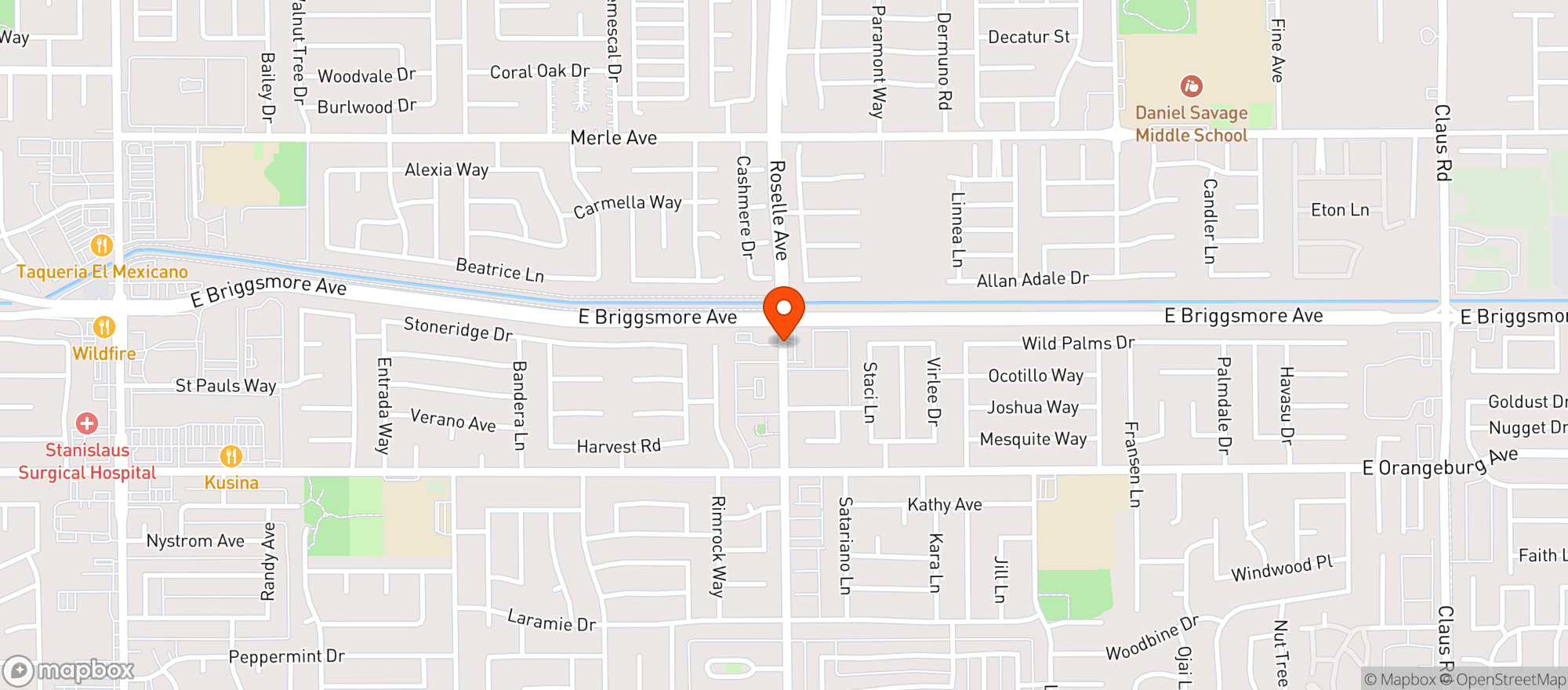 Map showing Quik Stop