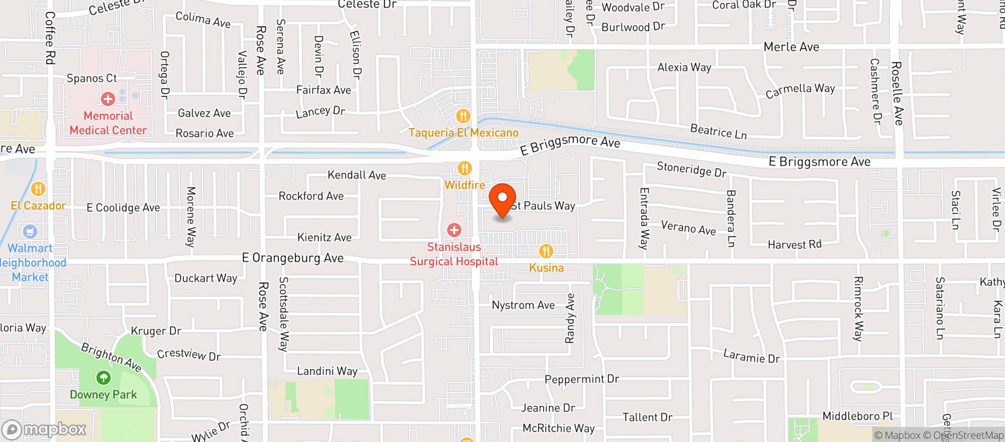 Map showing Vallarta Supermarkets