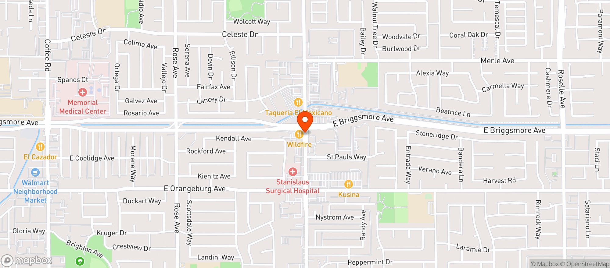 Map showing Wildfire Public House