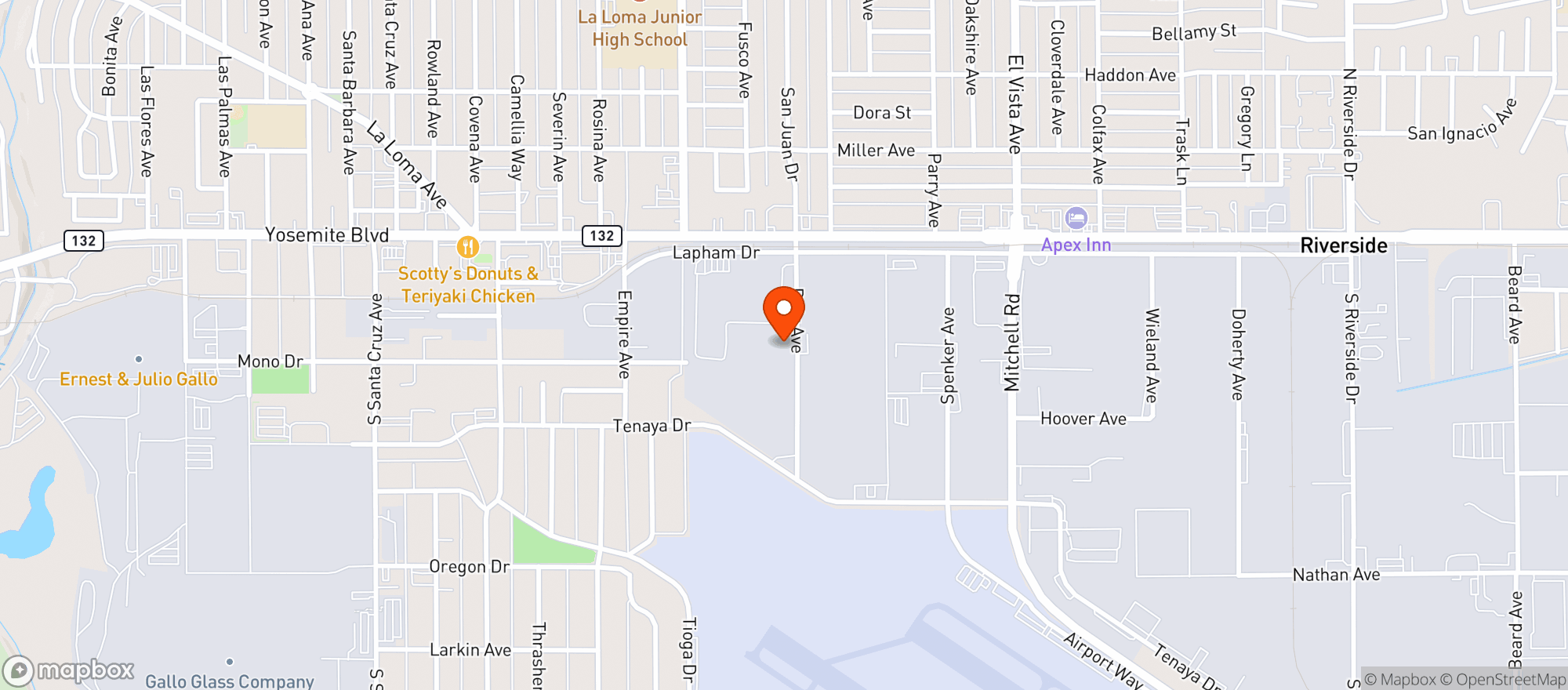 Map showing PCF - Flavors Oakland
