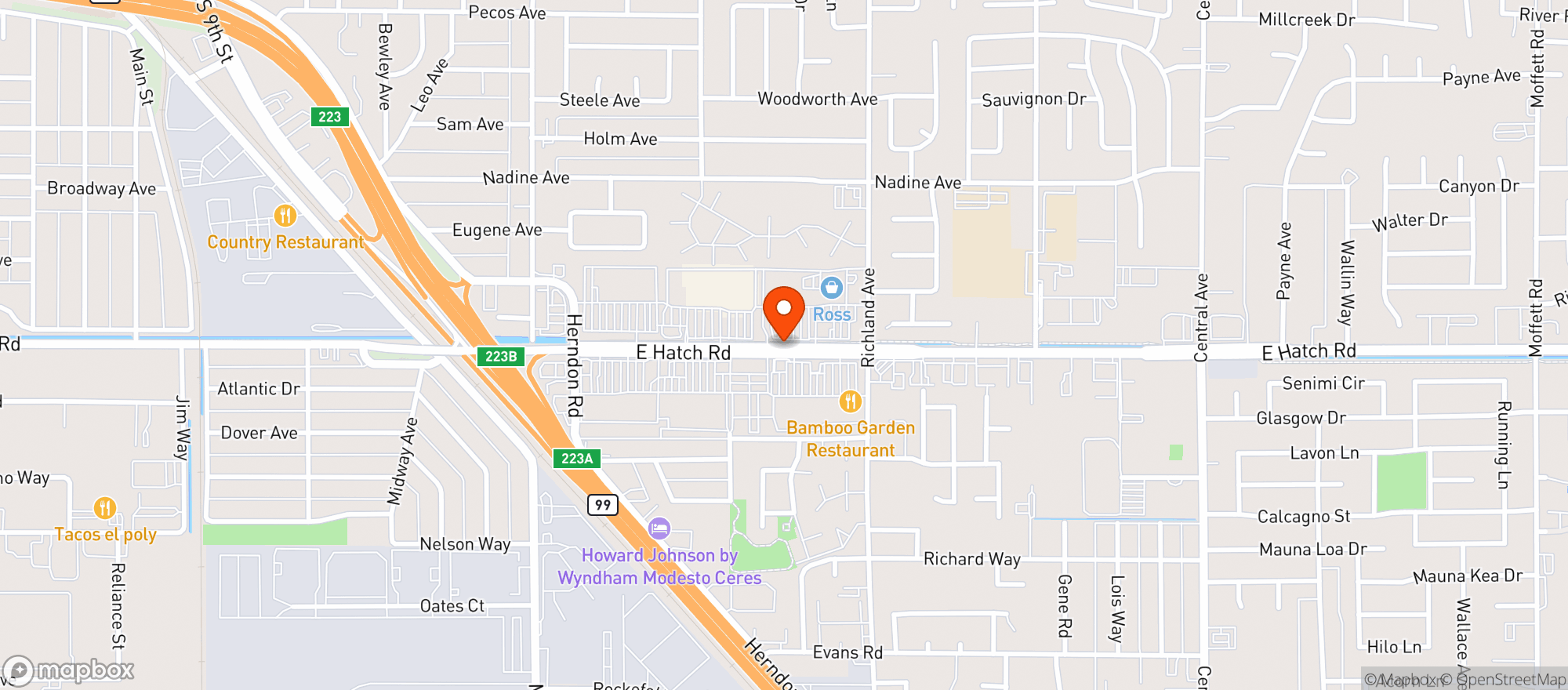 Map showing Grocery Outlet Bargain Market