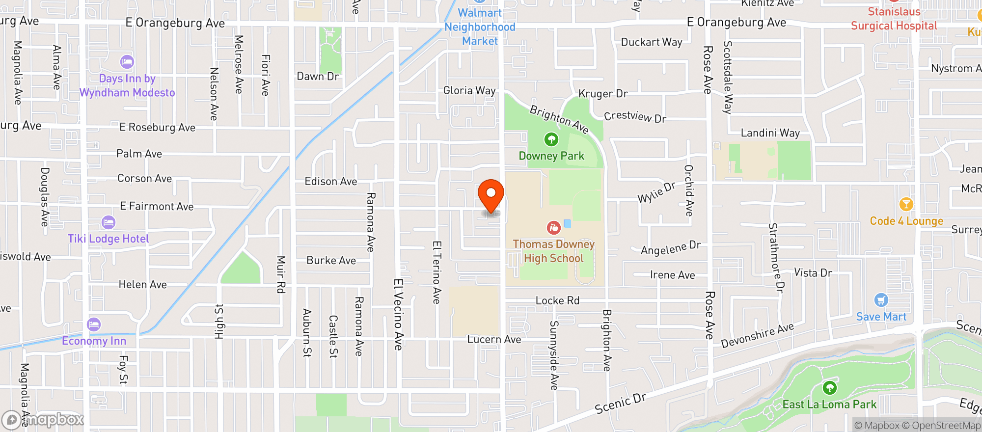 Map showing Aj's Market