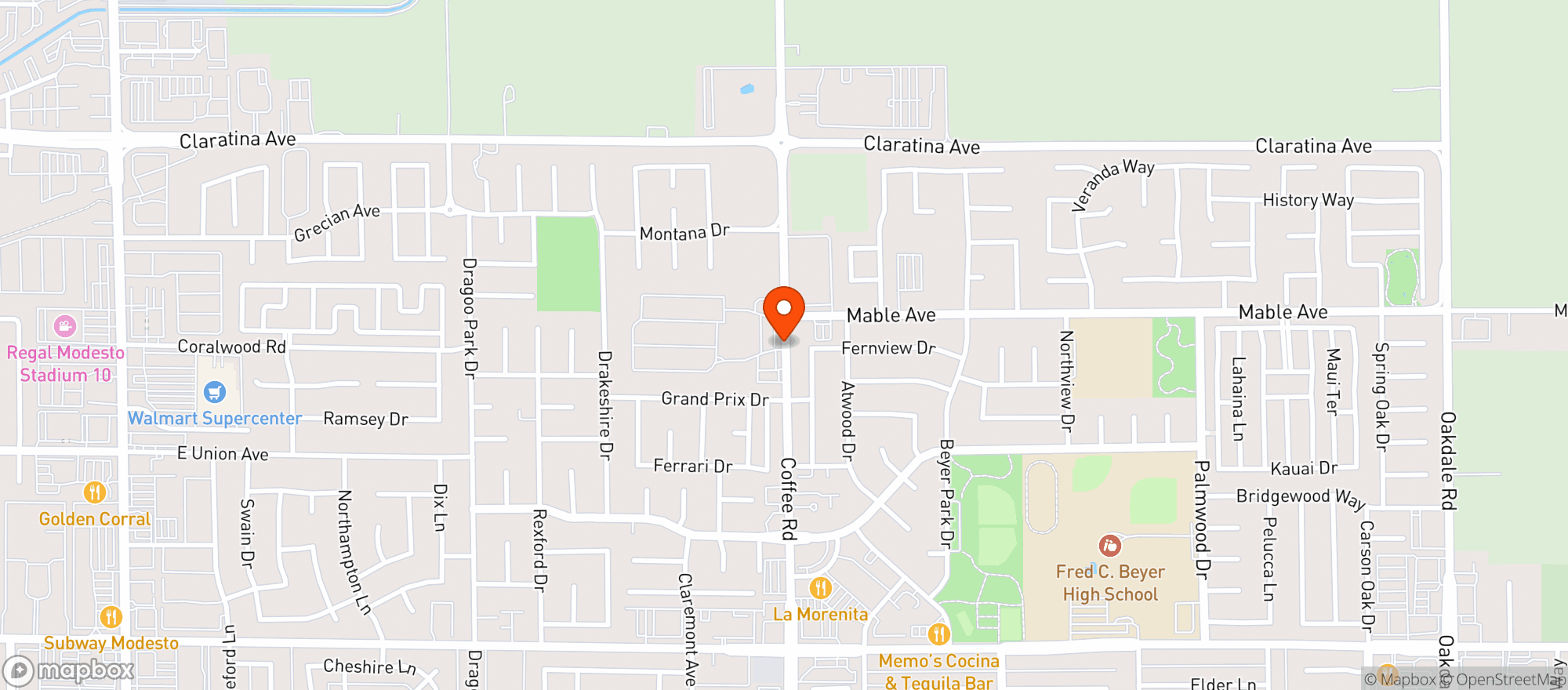Map showing Fast Mart Liquor