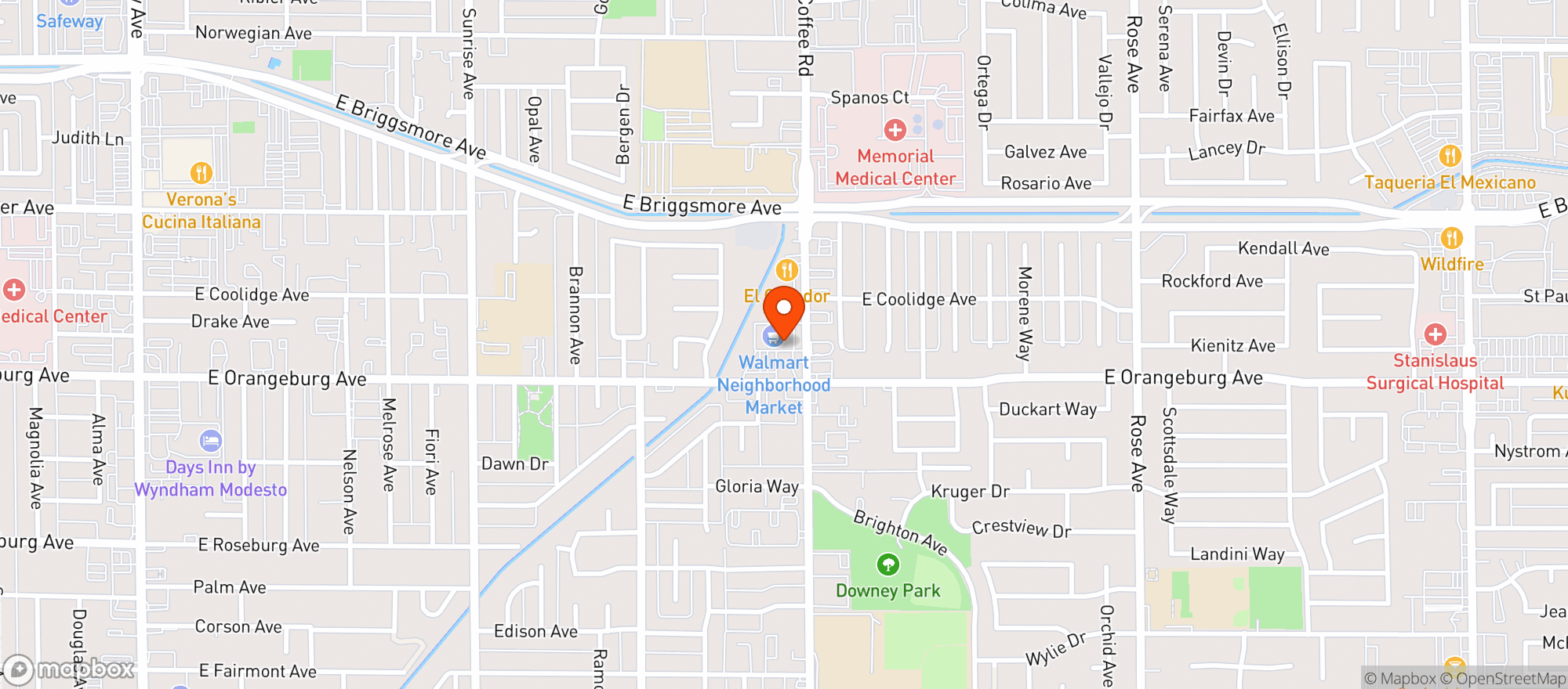 Map showing Walmart Neighborhood Ma #3046