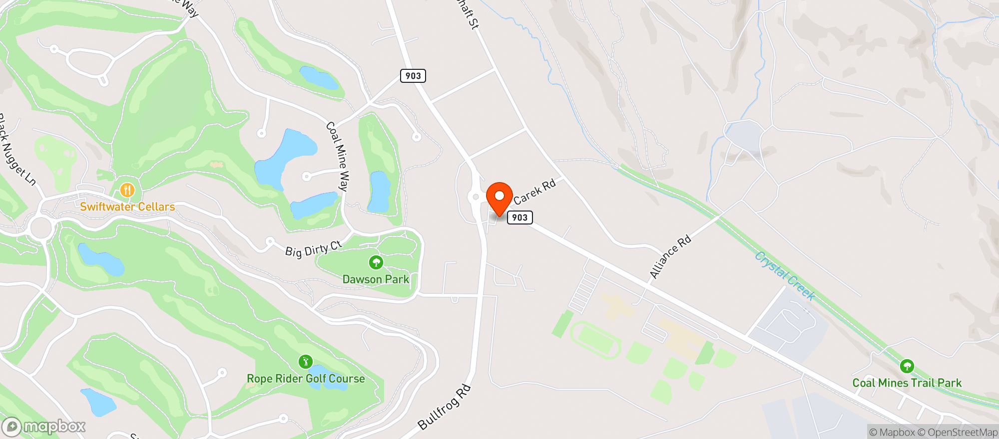 Map showing Sportland Mini Mart
