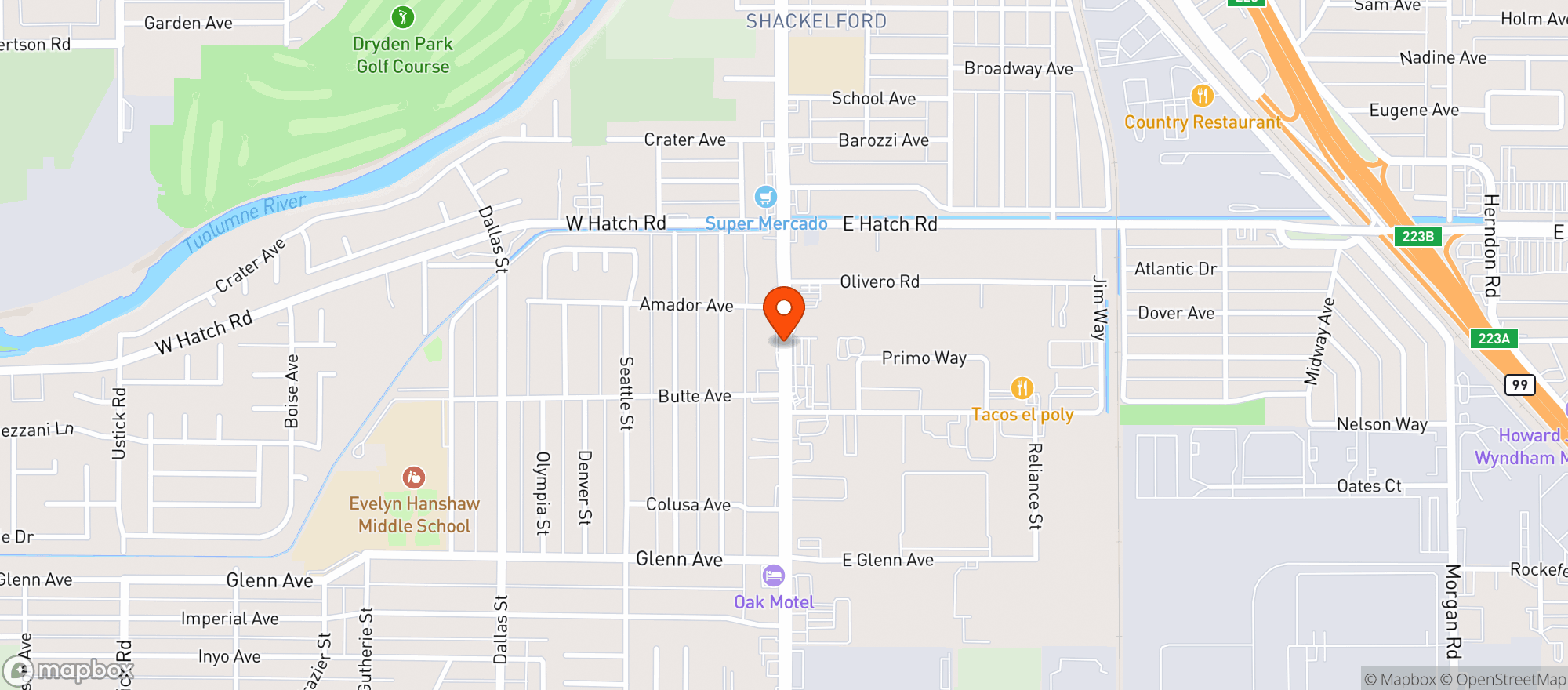 Map showing Corona Liquors