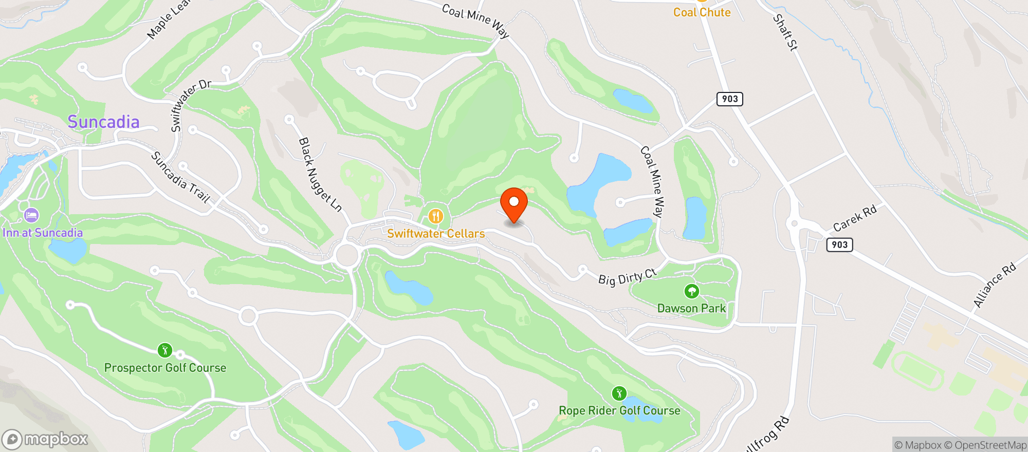 Map showing Swiftwater Cellars