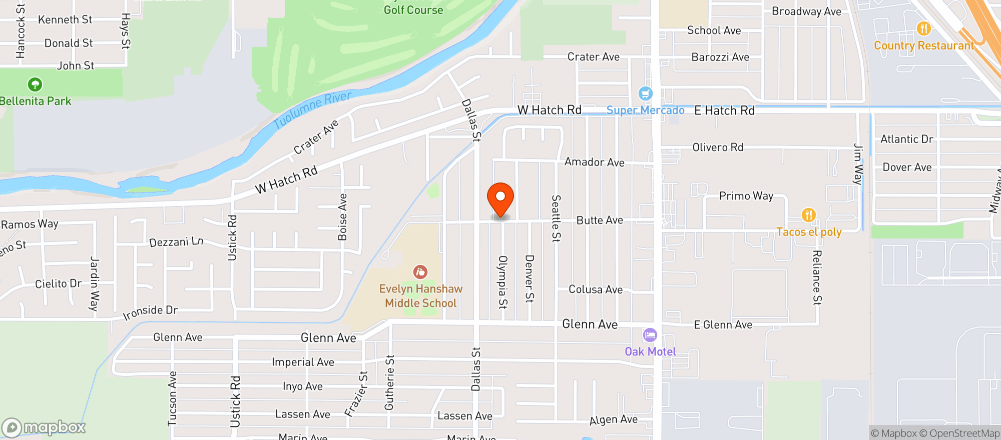 Map showing Richys Mini Mart