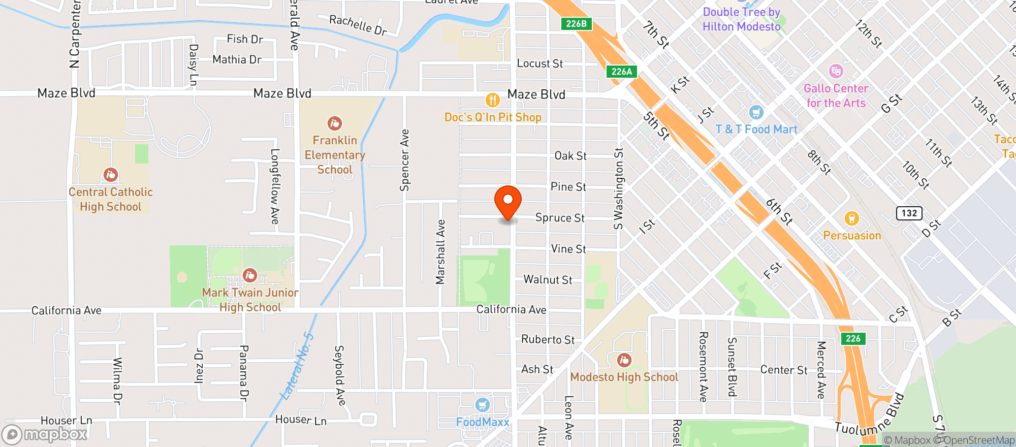 Map showing Alex & Sons Market