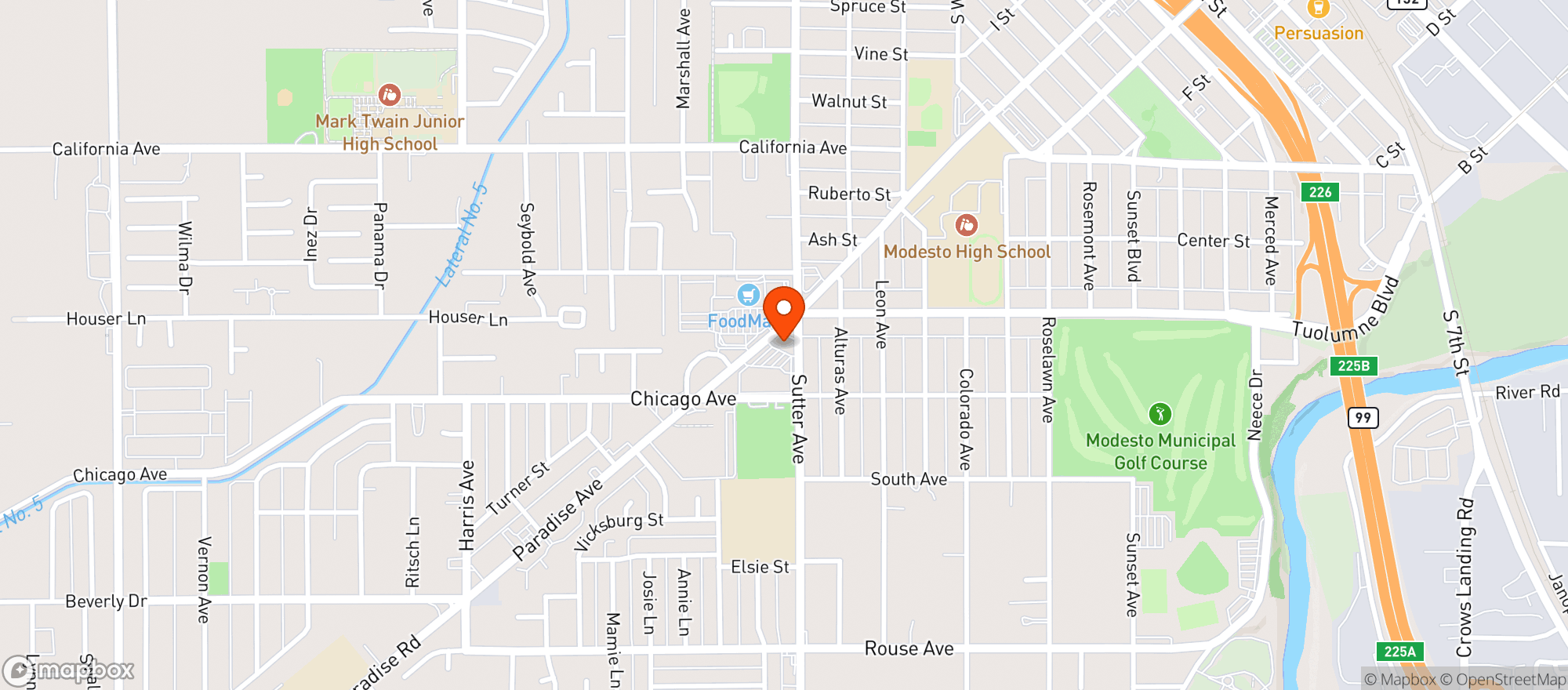 Map showing Club W