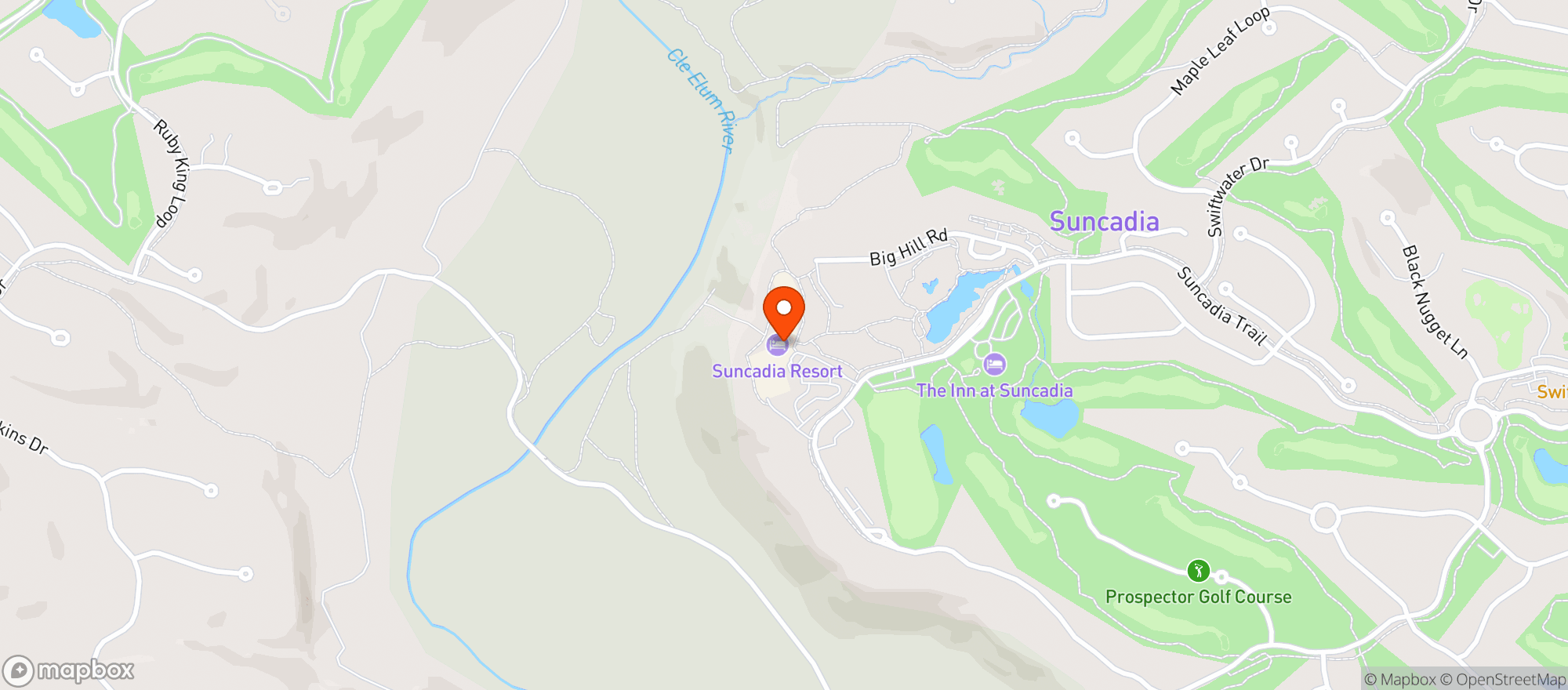 Map showing Suncadia Resort - Cle Elum