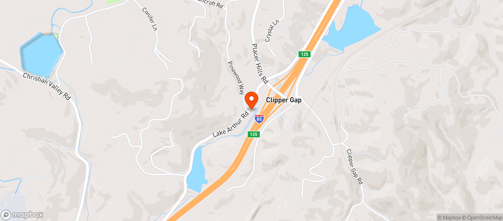 Map showing Olivers - Auburn