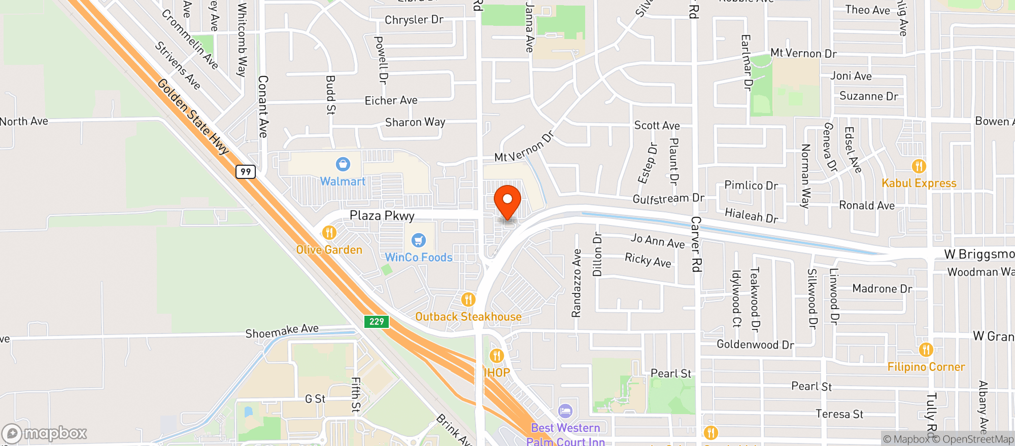 Map showing Grocery Outlet