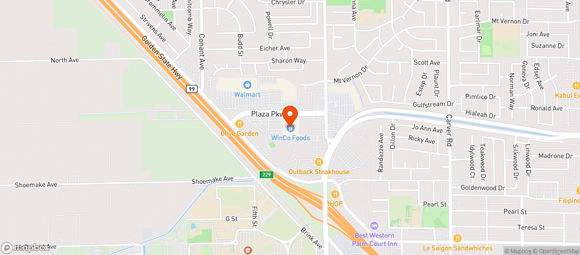 Map showing Winco Foods #21