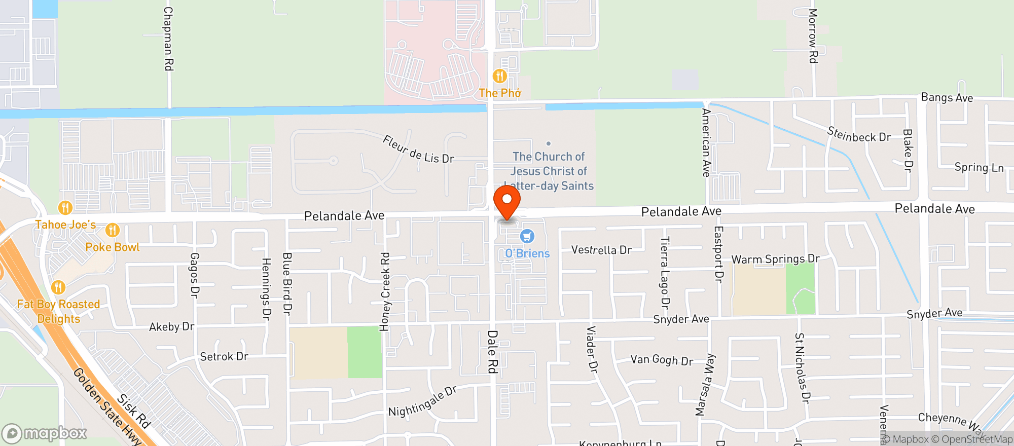 Map showing Obriens Market - 3 - Dale Rd