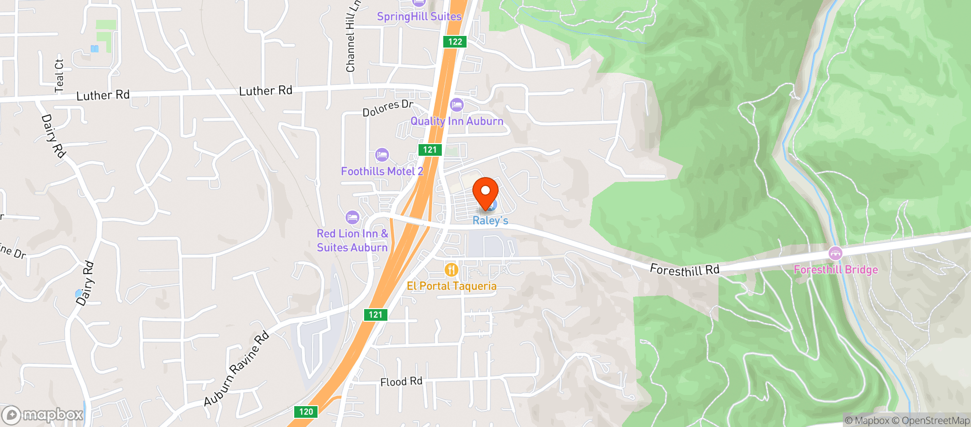Map showing Raleys