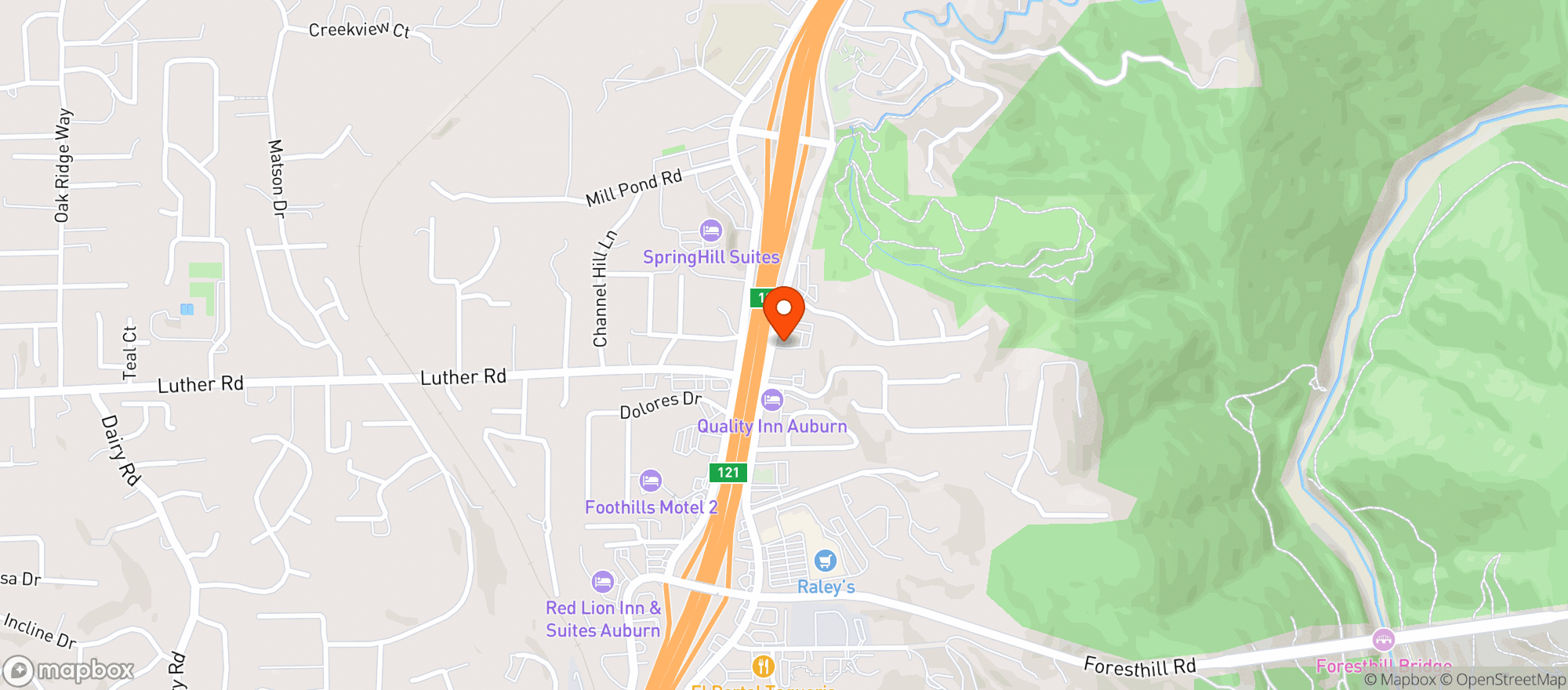 Map showing Ikeda's - Auburn
