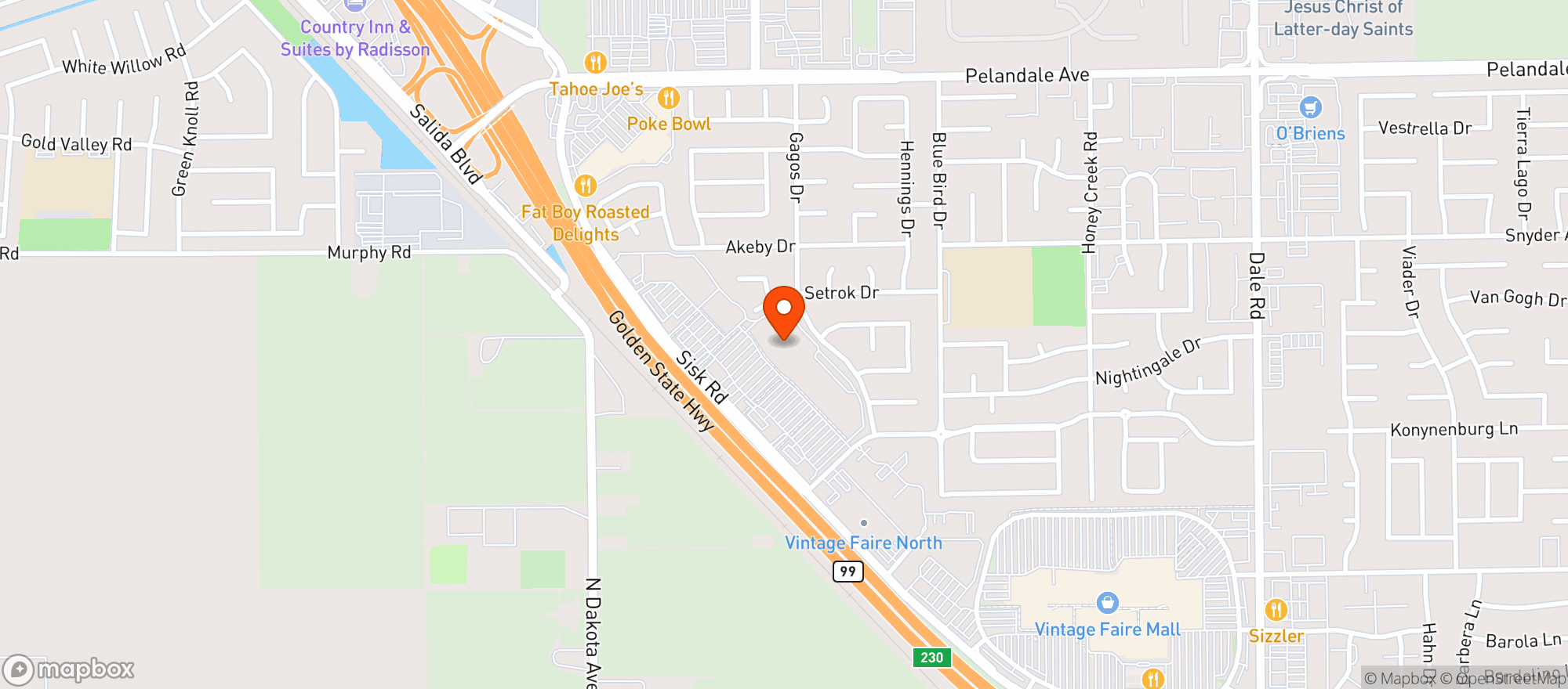 Map showing Target