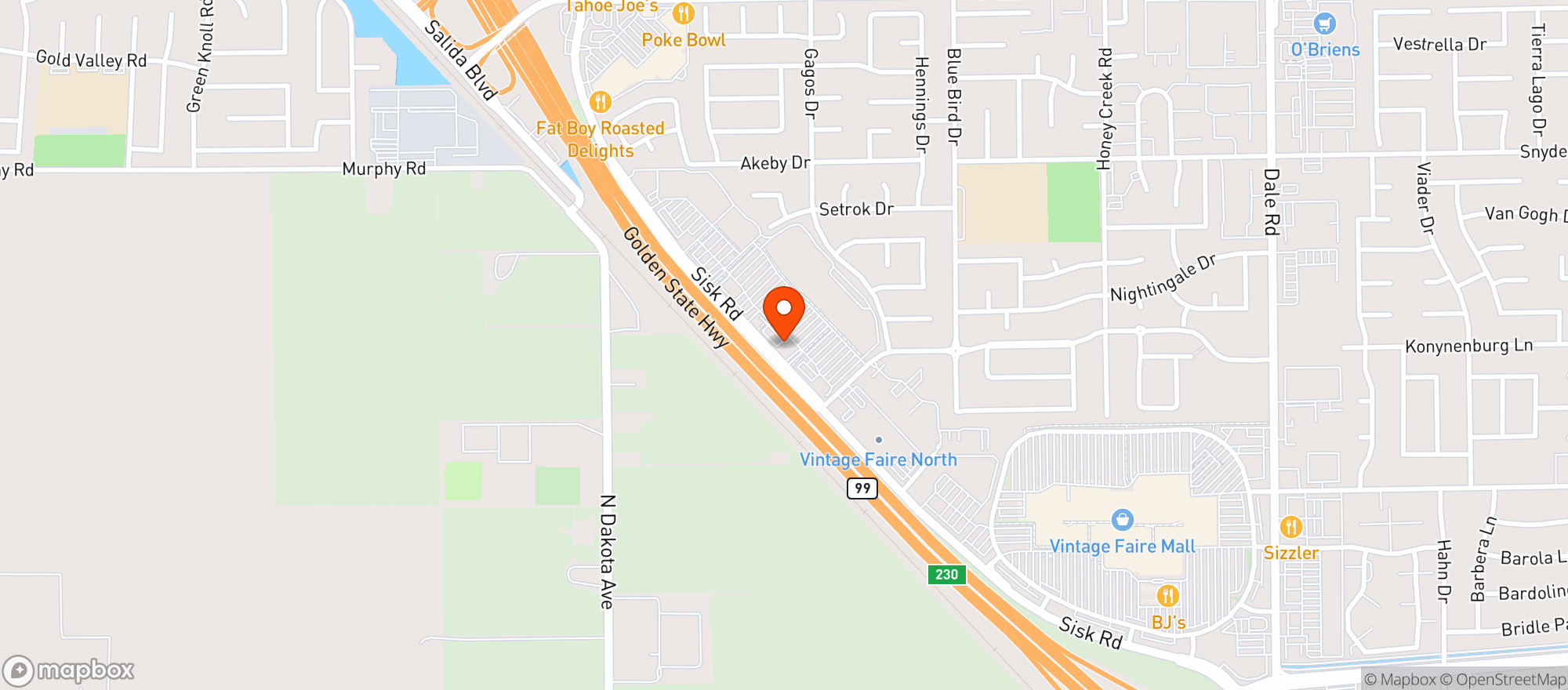 Map showing BevMo