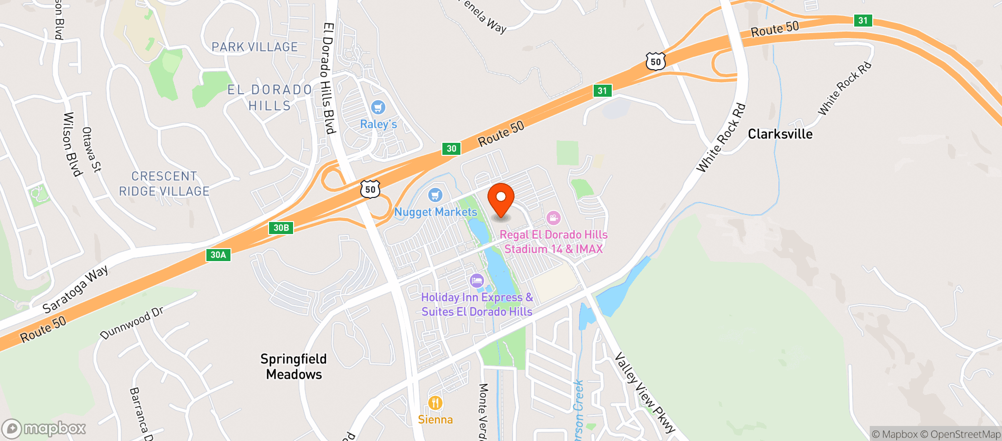 Map showing Target Store