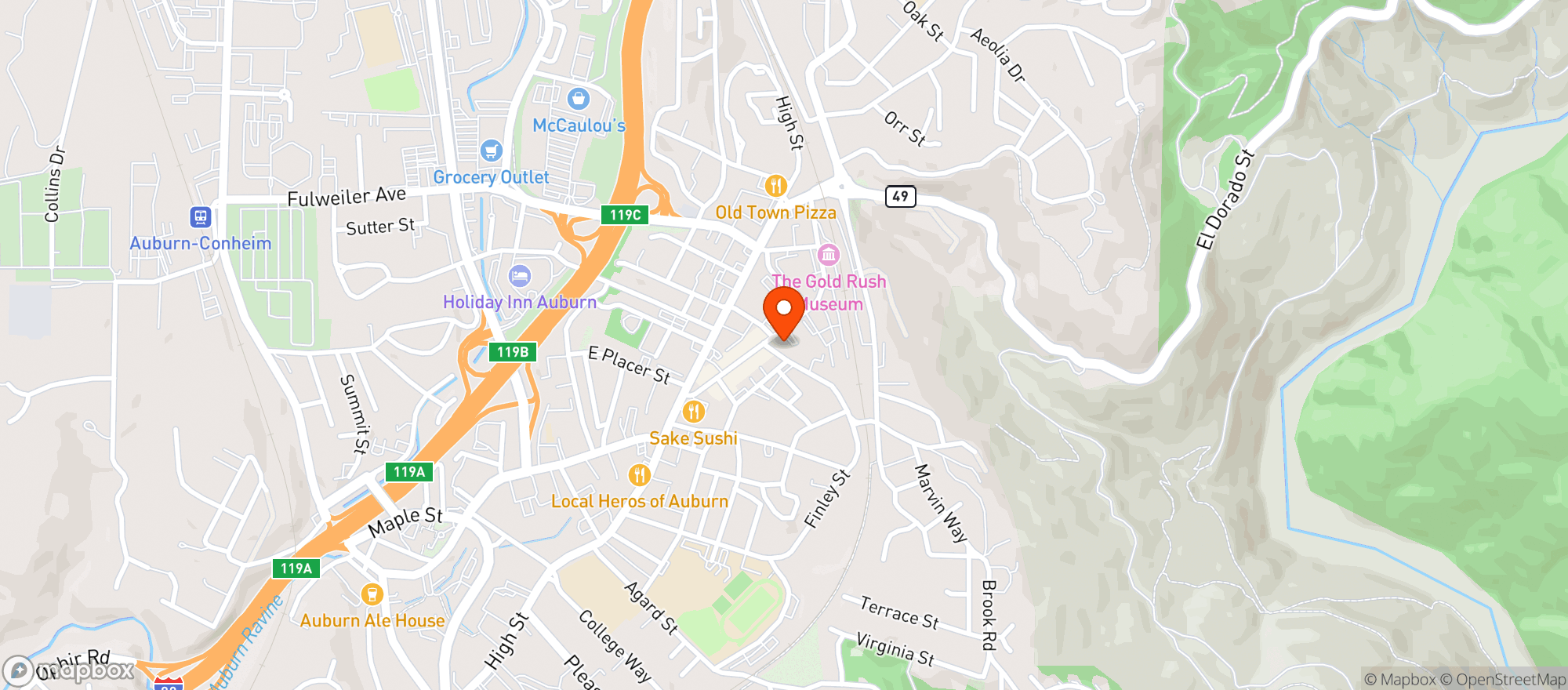 Map showing The Healthy Habit - Auburn