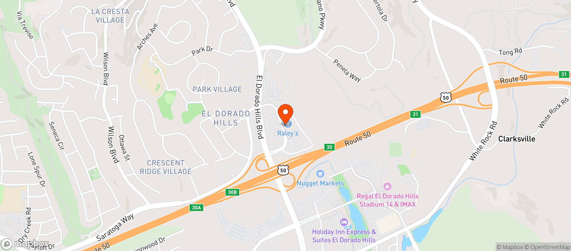 Map showing Raleys