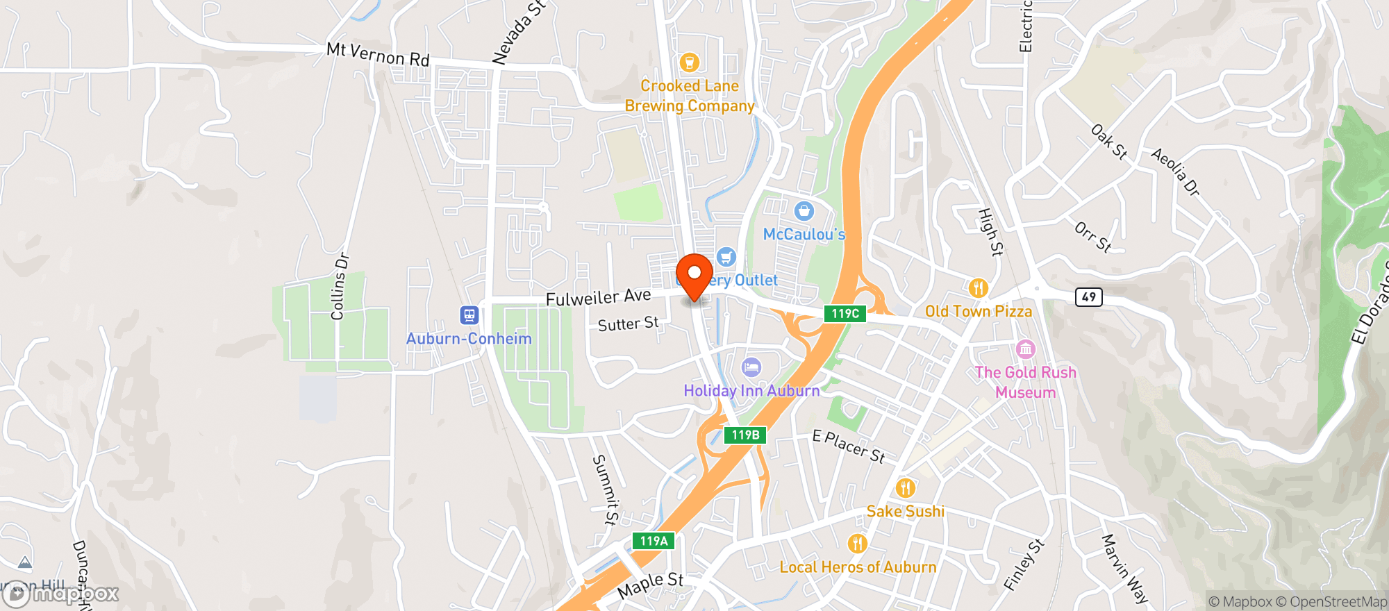 Map showing Circle K
