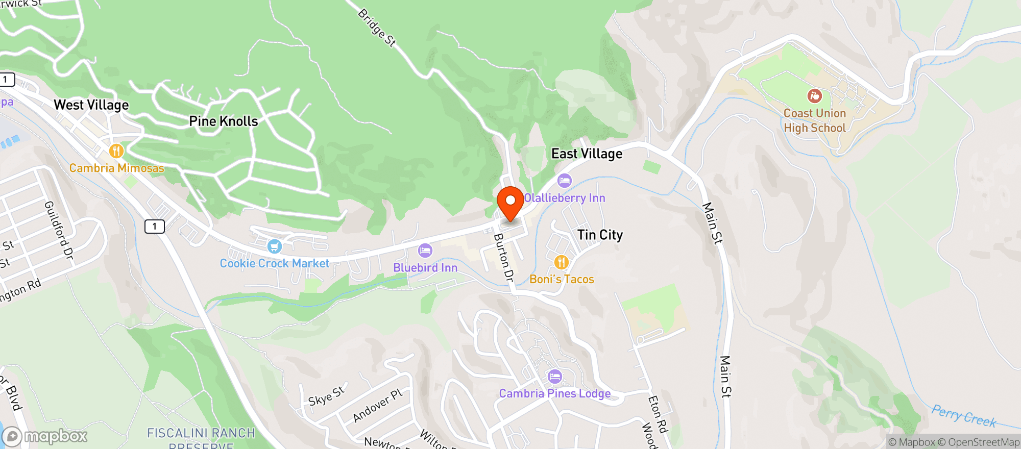 Map showing Sotos True Earth Market