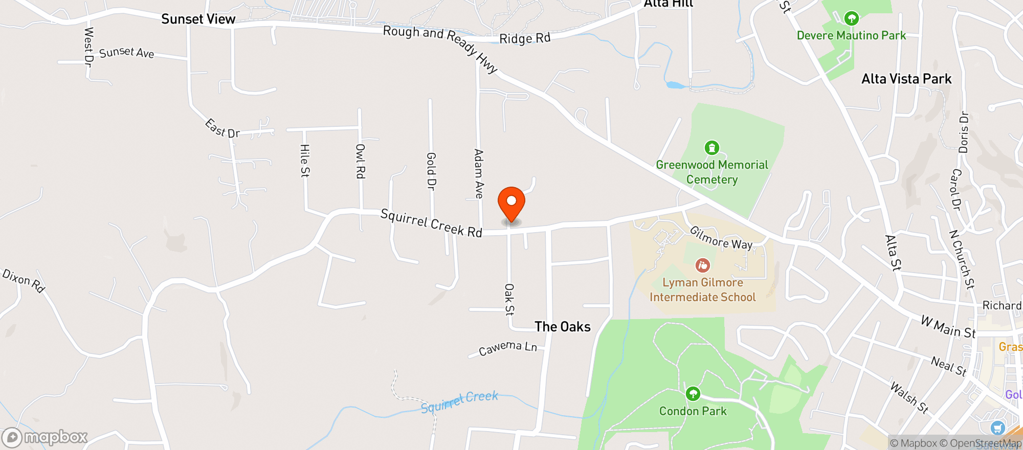 Map showing Oak Super Market - GRASS VALLEY_2