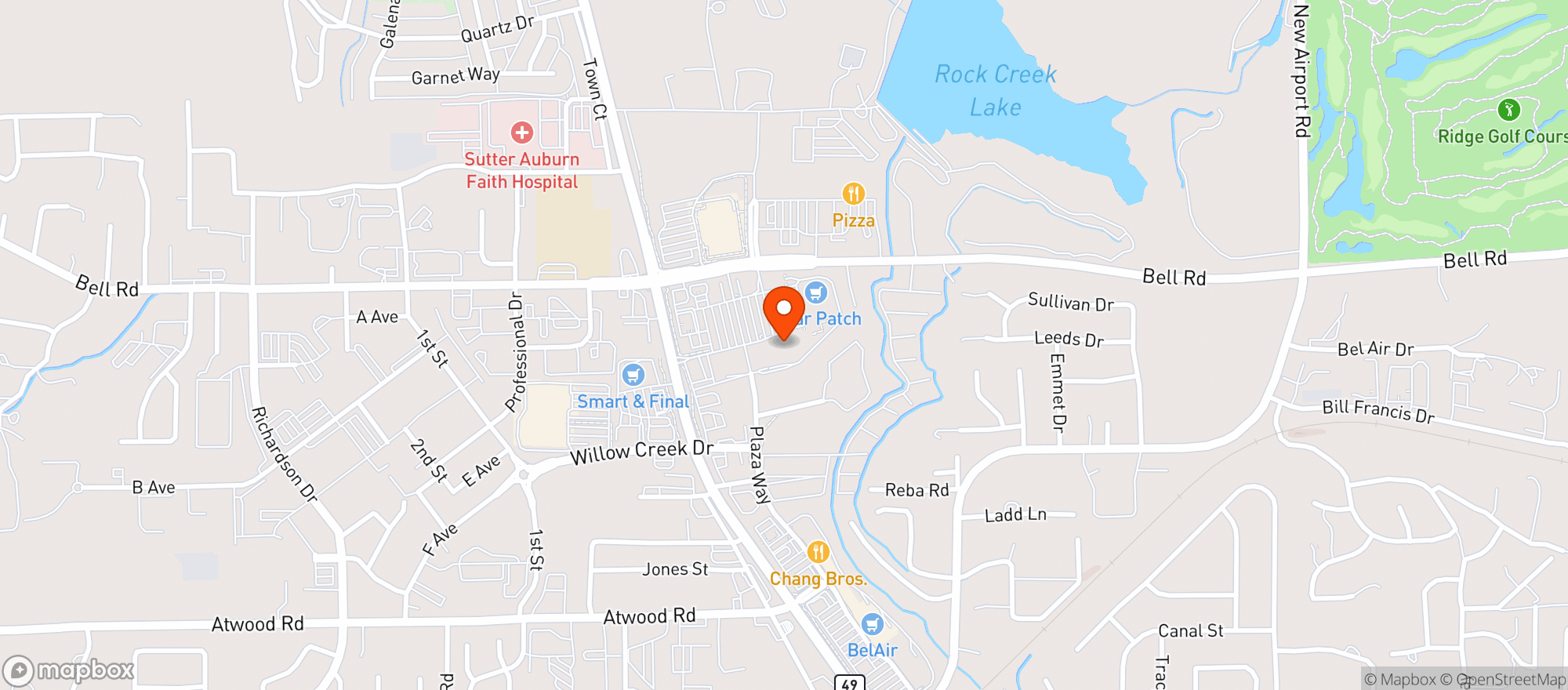 Map showing BevMo