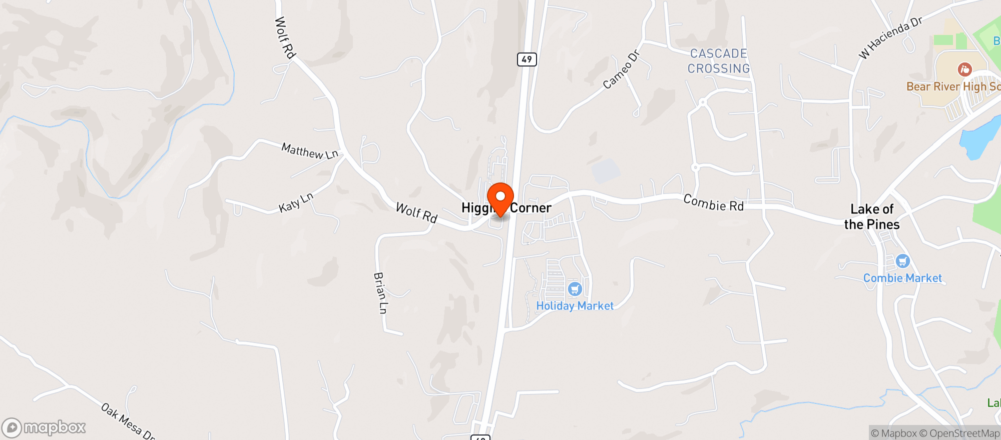 Map showing Best Gas Bear River Market - Grass Valley